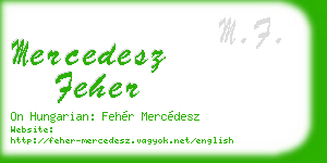 mercedesz feher business card