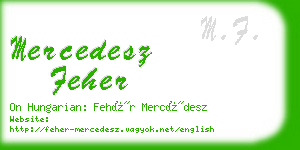 mercedesz feher business card